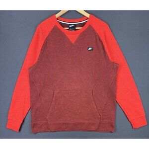 Nike Swoosh Y2K Orange Sweater Sports Gym Workout Hype Streetwear